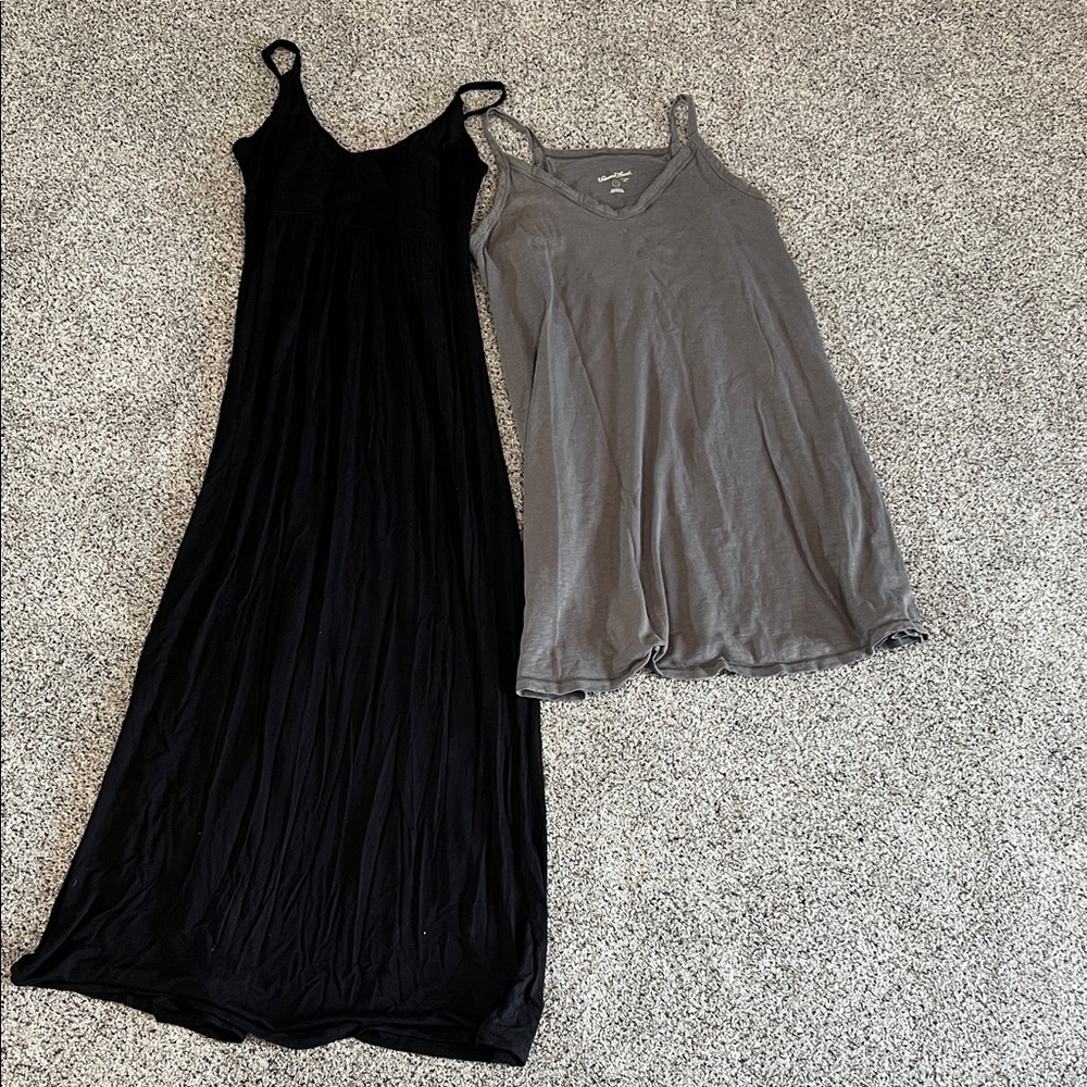 Black Maxi and Gray Mini Dresses Women's L